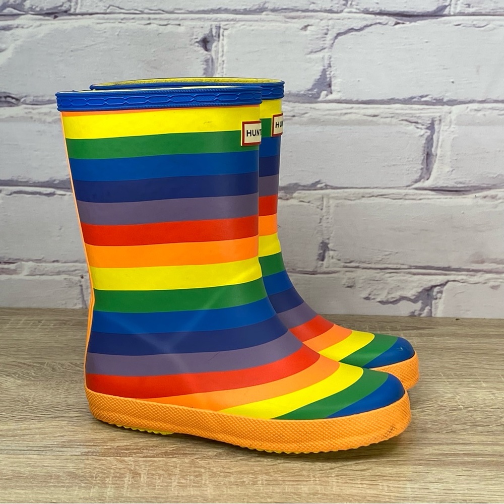 Hunter Kids First Rainbow Rain Boots